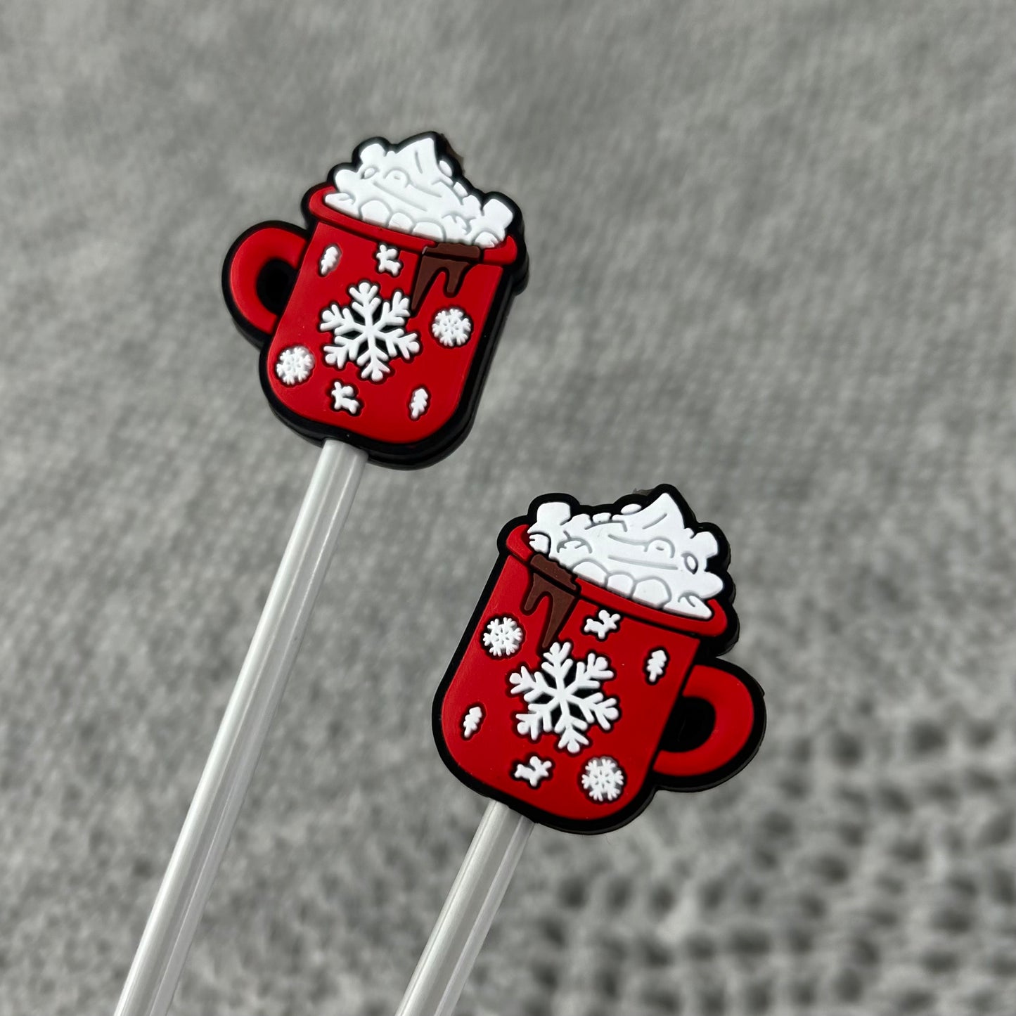 Knitting Needle Mugs Stitch Stoppers or Savers. Christams Hot Chocolate Festive Knitting Accessories, Gifts for knitters, Knitting Notions