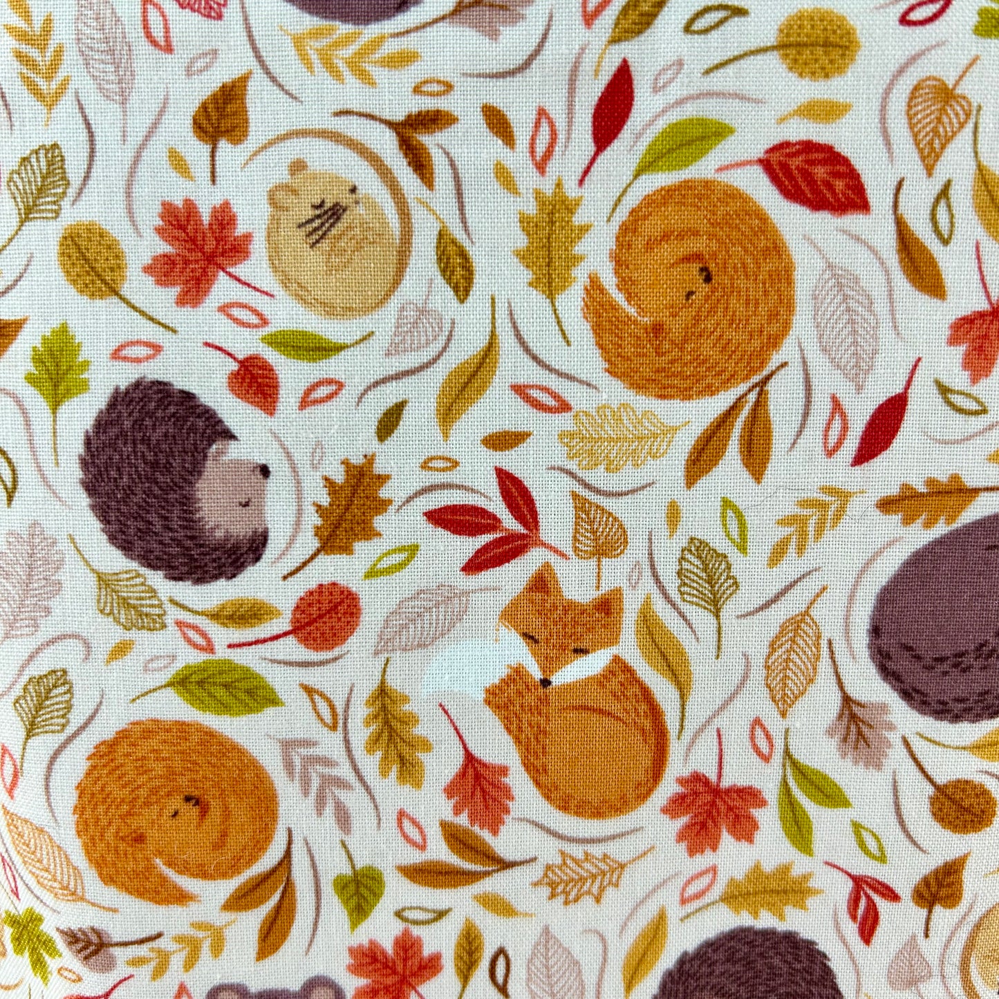 Fall Autumn Hibernating Animals, Knitting Project Bag, Forest Crochet Storage, Knitting Accessories, Gifts For Knitters