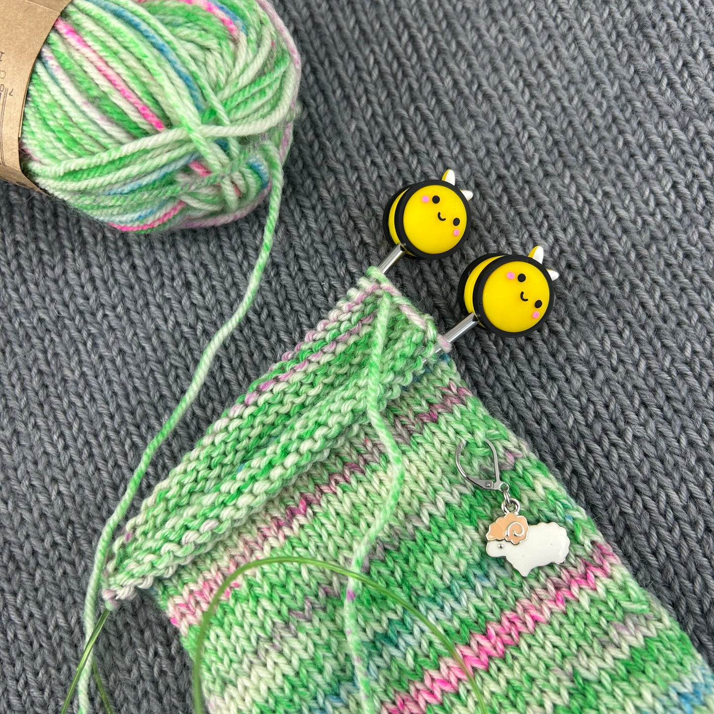 Bee Knitting Needle Stitch Savers, Stoppers, End Caps or Huggers. Knitting Accessories and Notions. Point Protectors, Gifts for knittersfor knitters