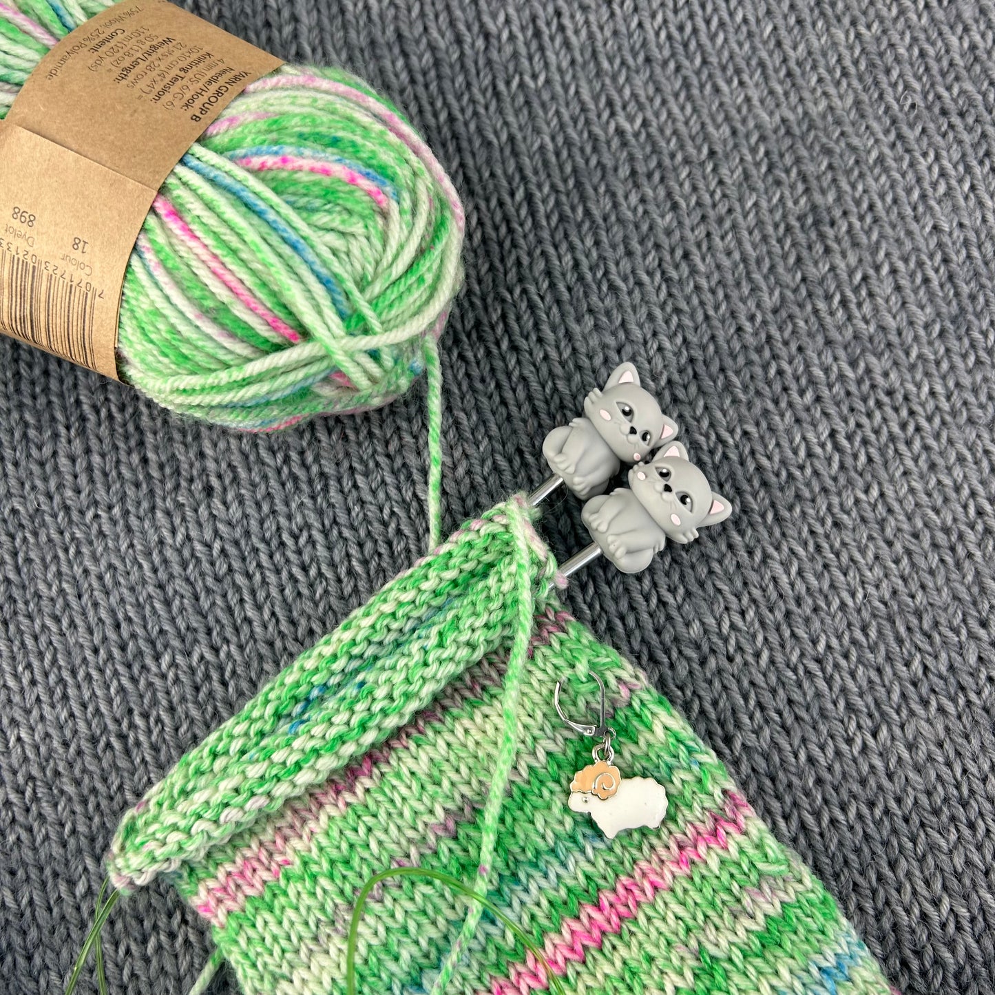 Knitting Needle Stoppers Cat Stich Savers, Point Protectors , Knitting Accessories and Notions, Gifts for knitters.