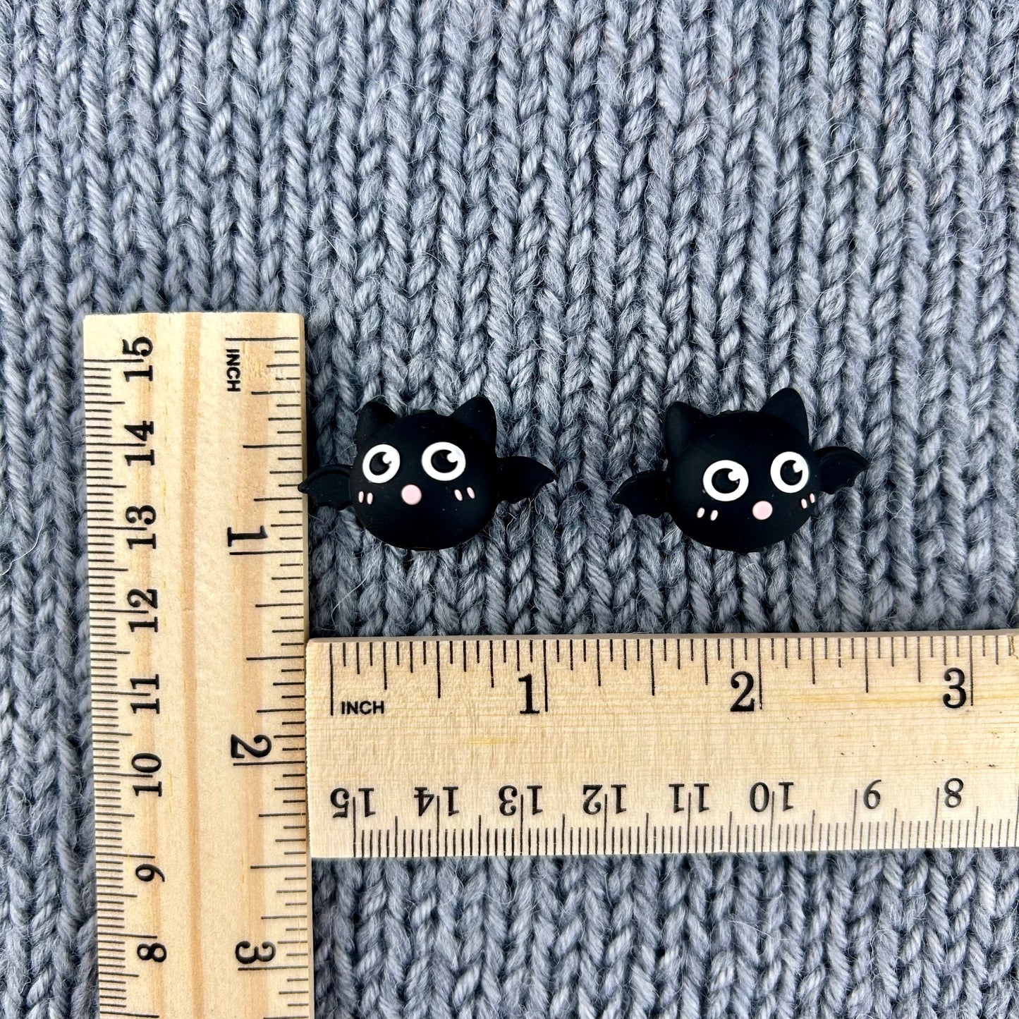Bat Knitting Needle Stich Savers, Stoppers, Huggers, End Caps, Point Protectors Stoppers. Knitting Accessories & Notions, Gifts for knitters
