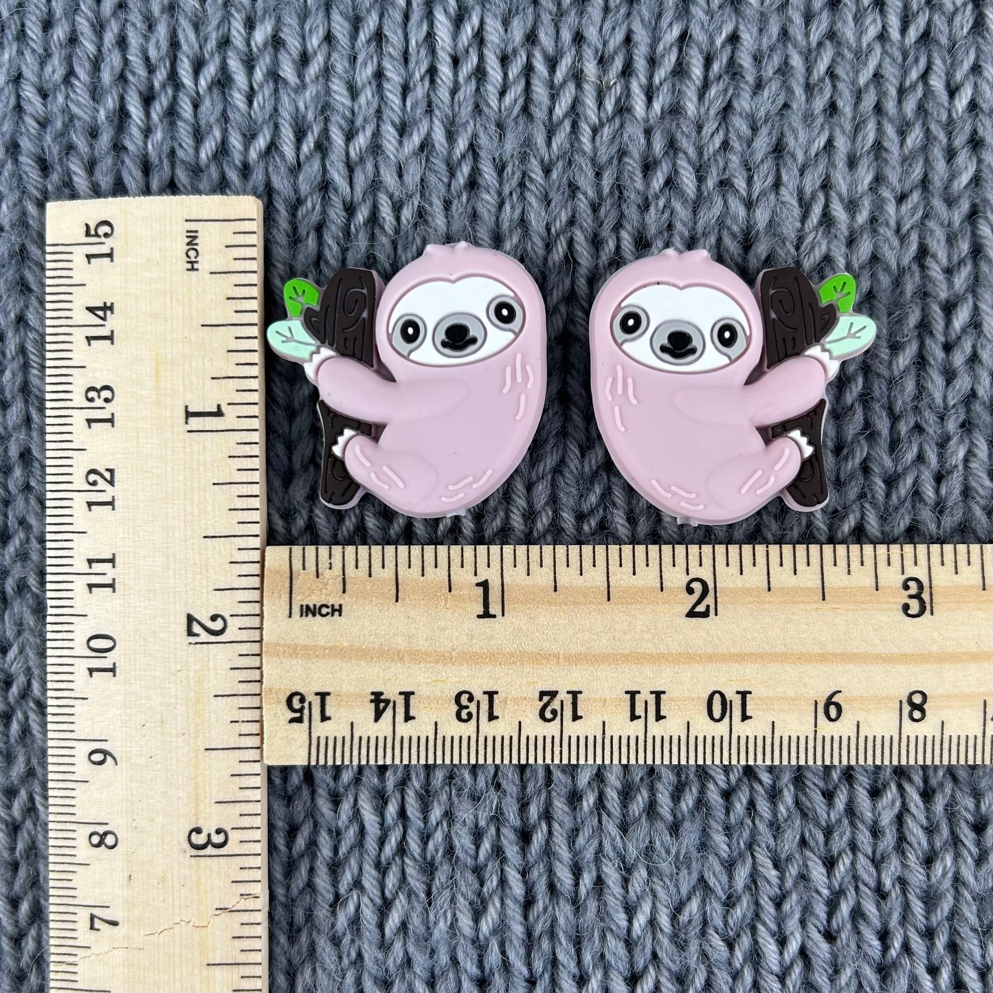 Pink Sloth Knitting Needle Protectors Stitch Savers Stoppers End Caps Knitting Accessories, Gifts for knitters