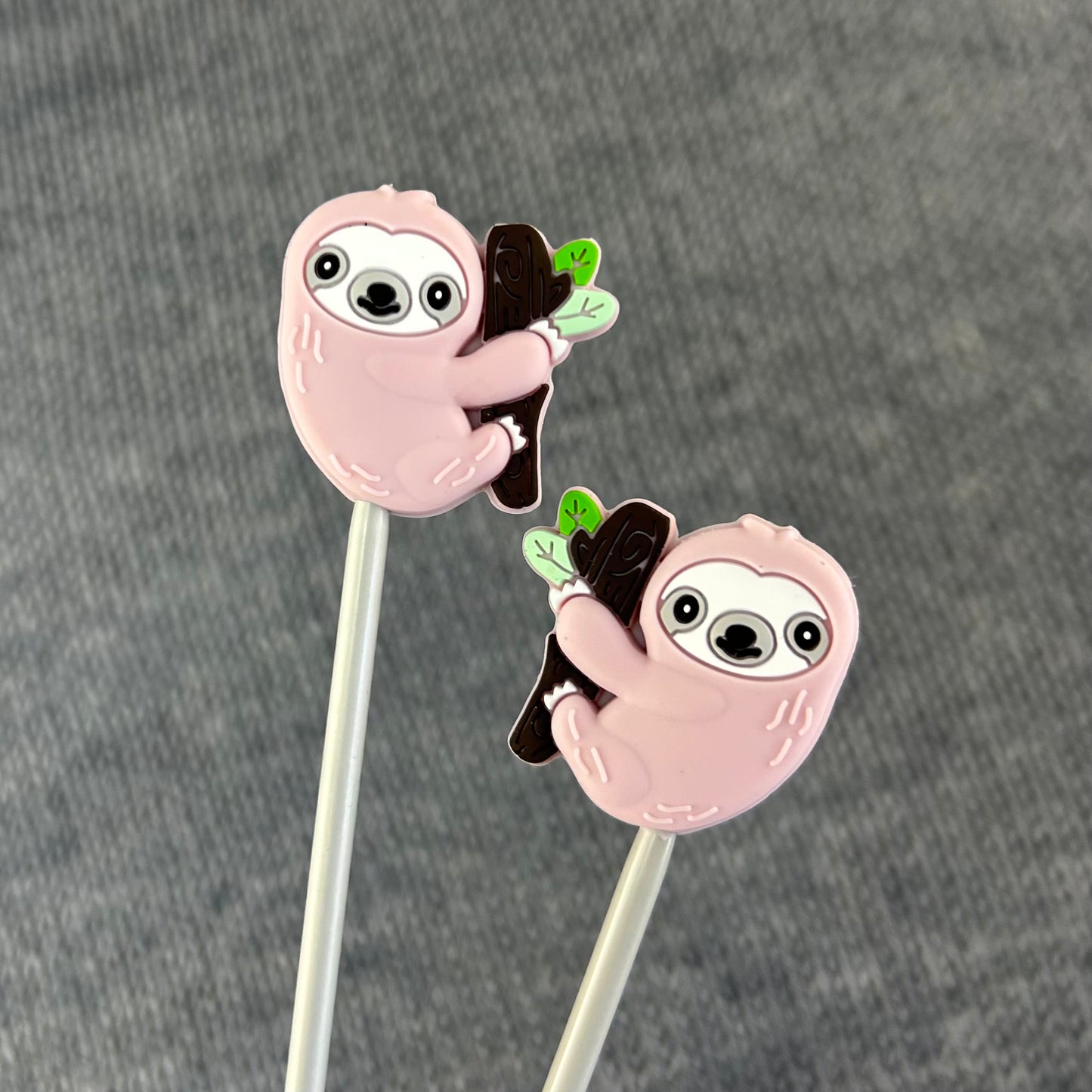 Pink Sloth Knitting Needle Protectors Stitch Savers Stoppers End Caps Knitting Accessories, Gifts for knitters
