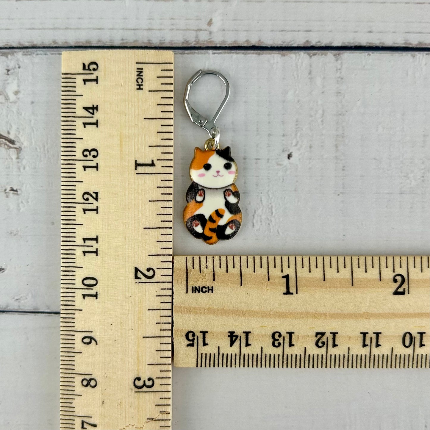 Cat Knitting Stitch Markers, Progress Keepers 6 Piece Set, Crochet, Cat Lovers Notion Tools and Supplies, Knitting Accessories, Gifts For Knitters