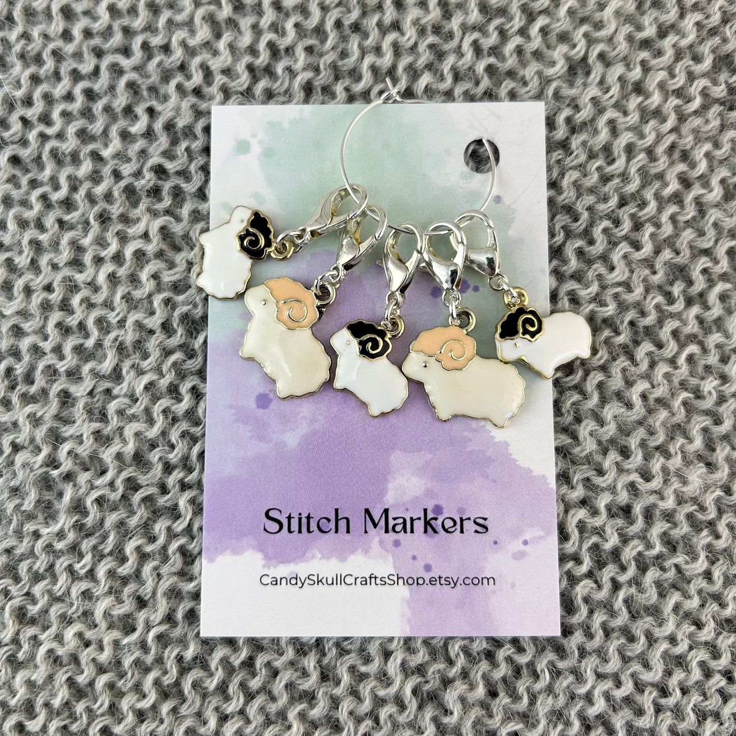Knitting Stitch Markers, Progress Keepers, Crochet, Sheep Lamb Stitch Markers, Knitting Accessories, Gifts For Knitters