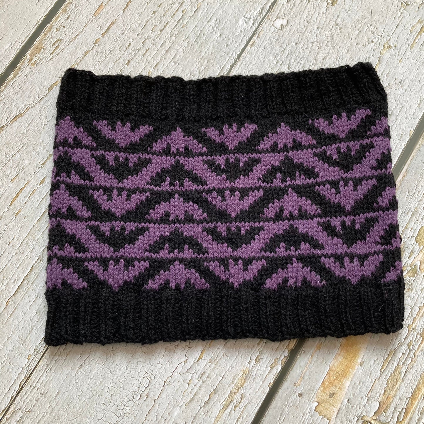Bat Cowl Knitting Pattern Only, Halloween Goth Gothic, Stranded Colourwork Neck Warmer Scarf, Alternative, Winging It, Sport DK Aran Worsted