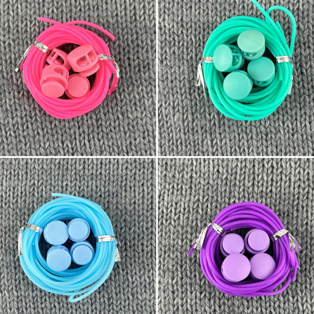 3 Knitting Stitch Holder Cords 200cm and 100cm Cables in an Organza Bag. Stitch Keepers Plus Size Inclusive, Accessories, Notions, Supplies