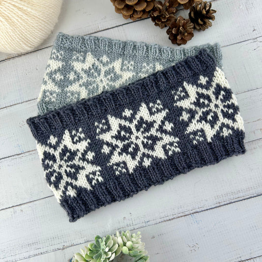 Star Snowflake Earwarmer or Headband Knitting Pattern Only Nattstjerne Norwegian Rose Scandinavian Knitted Scarf Ishagen