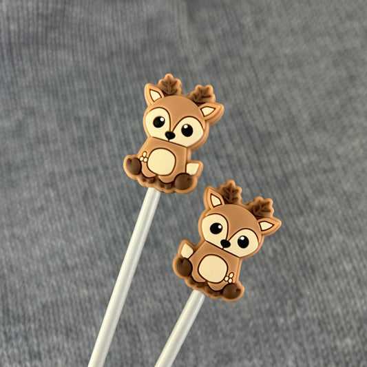 Reindeer Knitting Needle  Stitch Stoppers or Savers. Christmas Festive Knitting Accessories, Gifts for knitters, Knitting Notions
