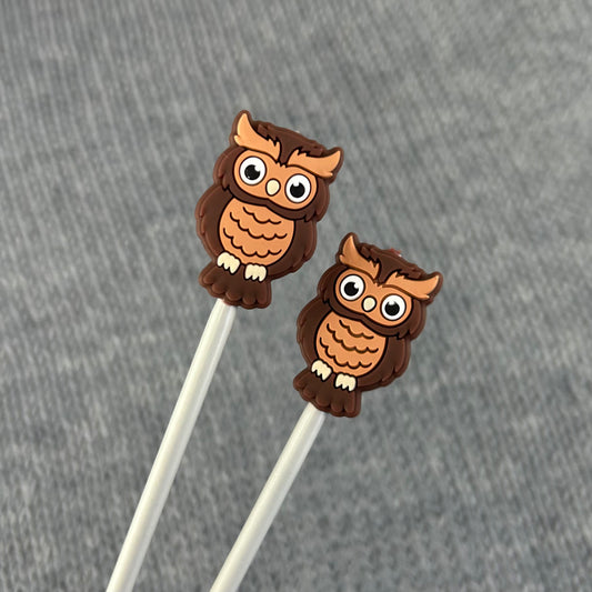 Owl Knitting Needle Stitch Savers Stoppers or End Caps Knitting Accessories, Gifts for knitters