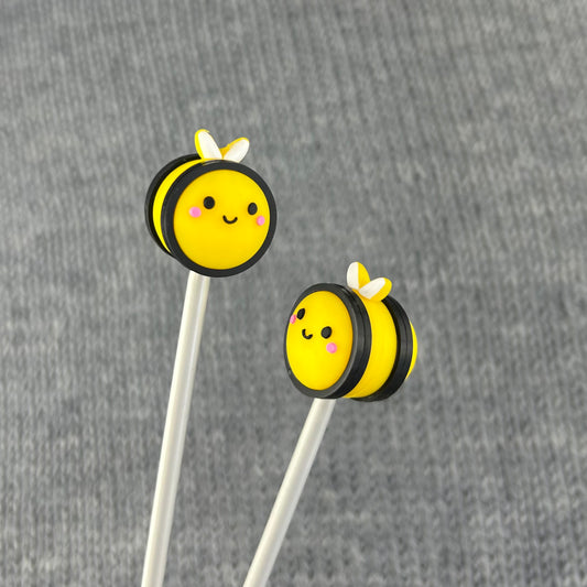 Bee Knitting Needle Stitch Savers, Stoppers, End Caps or Huggers. Knitting Accessories and Notions. Point Protectors, Gifts for knittersfor knitters