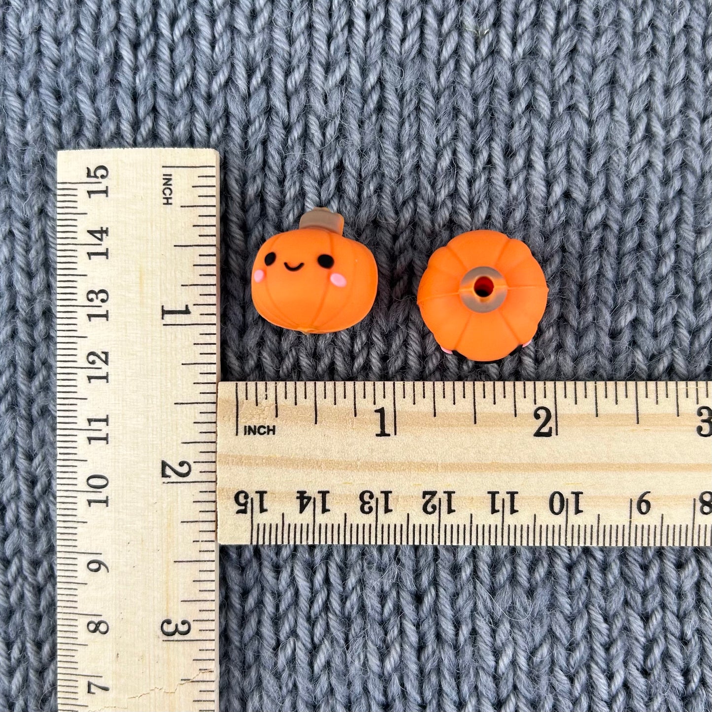 Pumpkin Knitting Needle Stich Savers, Stoppers, Huggers, End Caps, Point Protectors. Knitting Accessories & Notions, Gifts for knitters