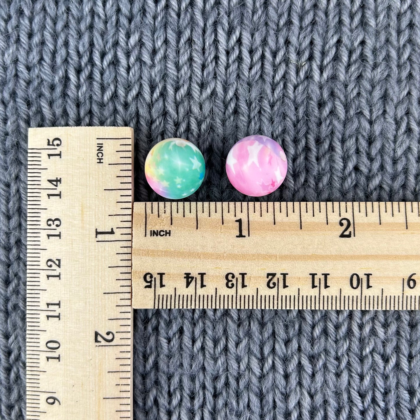 Rainbow Star Knitting Needle Stitch Savers Protectors Stoppers End Caps Knitting Accessories, Gifts for knitters
