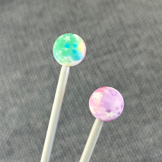 Rainbow Star Knitting Needle Stitch Savers Protectors Stoppers End Caps Knitting Accessories, Gifts for knitters