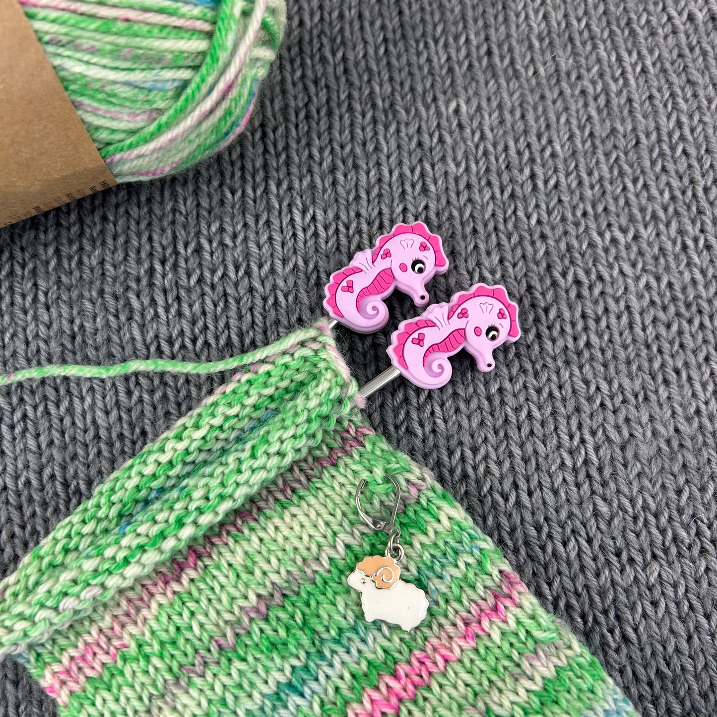 Seahorse  Knitting Needle Point Protectors Stitch Savers or Stoppers, Knitting Accessories and Notions, Gifts for knitters