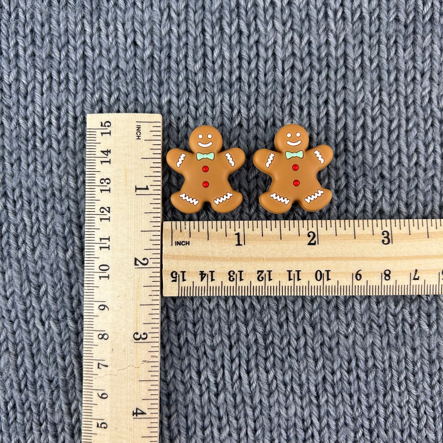 Knitting Needle Point Protectors Stoppers Gingerbread Man Men Christmas, Festive Knitting Accessories, Gifts for knitters, Knitting Notions,