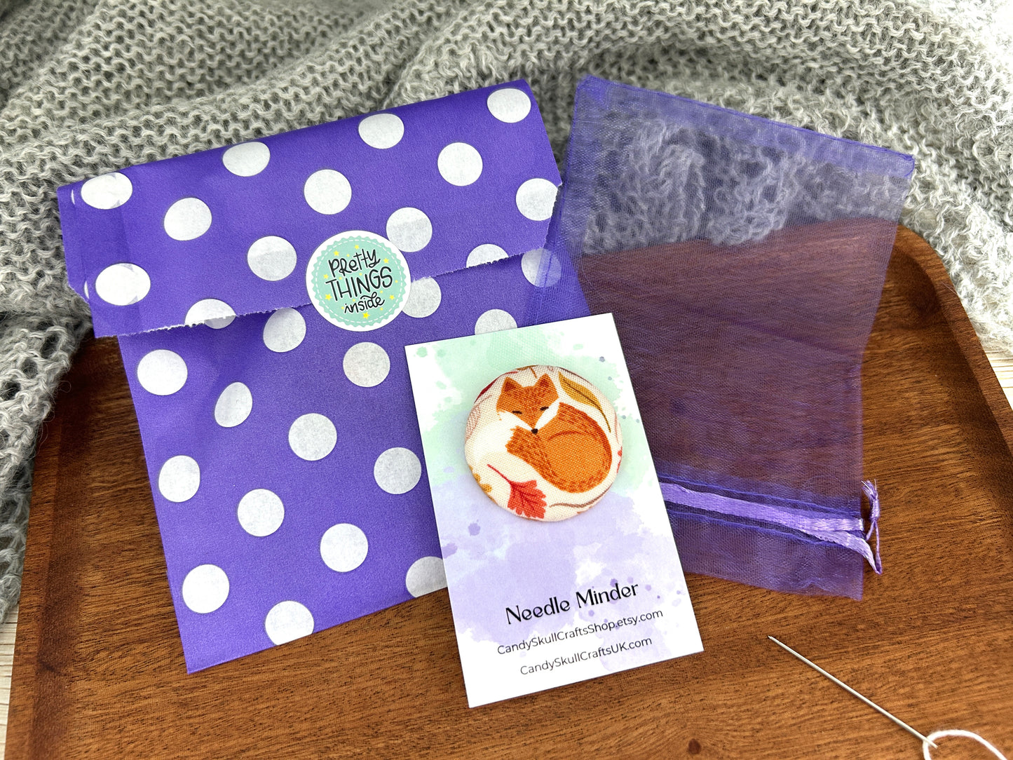 Fox Magnetic Needle Minder, Needle Nanny, Fabric Pin Cushion
