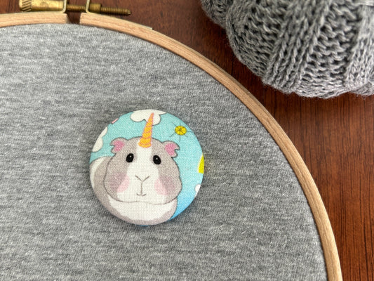 Unicorn Guinea Pig Magnetic Needle Minder, Needle Nanny, Fabric Pin Cushion