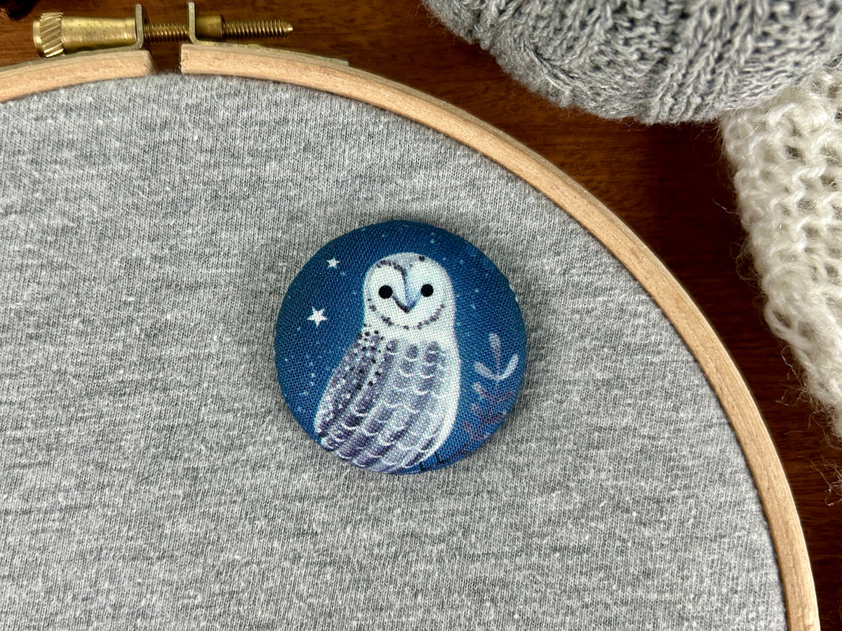 Owl Magnetic Needle Minder, Needle Nanny, Fabric Pin Cushion