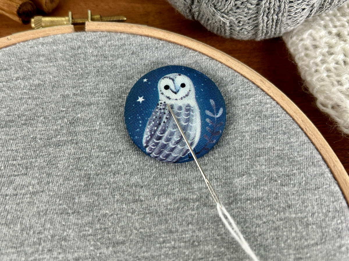 Owl Magnetic Needle Minder, Needle Nanny, Fabric Pin Cushion