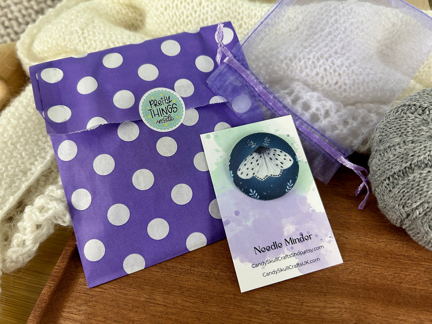 Moth Magnetic Needle Minder, Needle Nanny, Fabric Pin Cushion