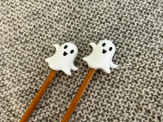 Ghost Knitting Needle Stitch Savers,Halloween Point Protectors, Stoppers, End Caps, Huggers, Knitting Accessories, Gifts for knitters