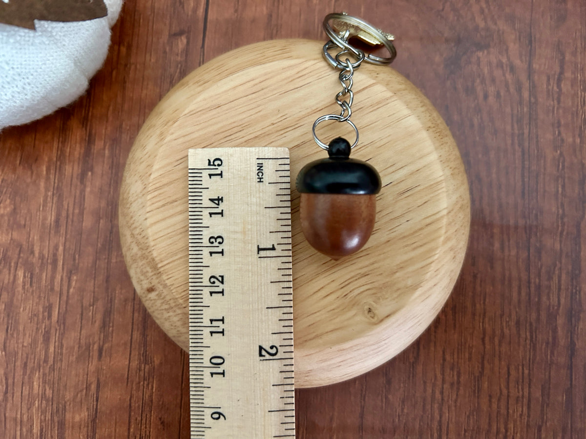 Tiny 1 inch Wooden Acorn Stitch Marker / Progress Keeper Holder Container Pot With Autumn Stitch Markers Knitting Notions Gift