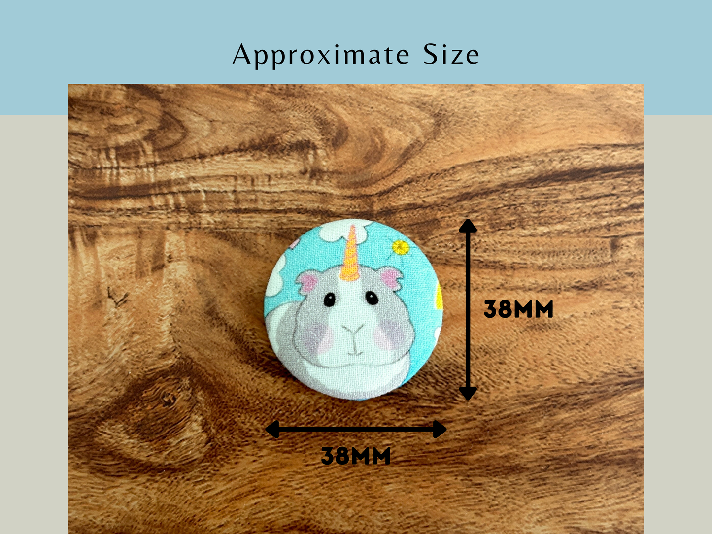 Unicorn Guinea Pig Magnetic Needle Minder, Needle Nanny, Fabric Pin Cushion