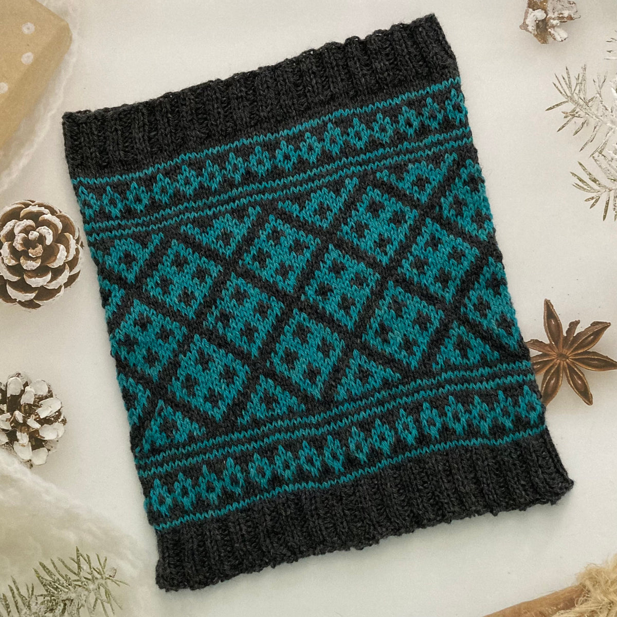 Selbu Cowl Knitting Pattern Only Norwegian Scandinavian Knitted Scarf