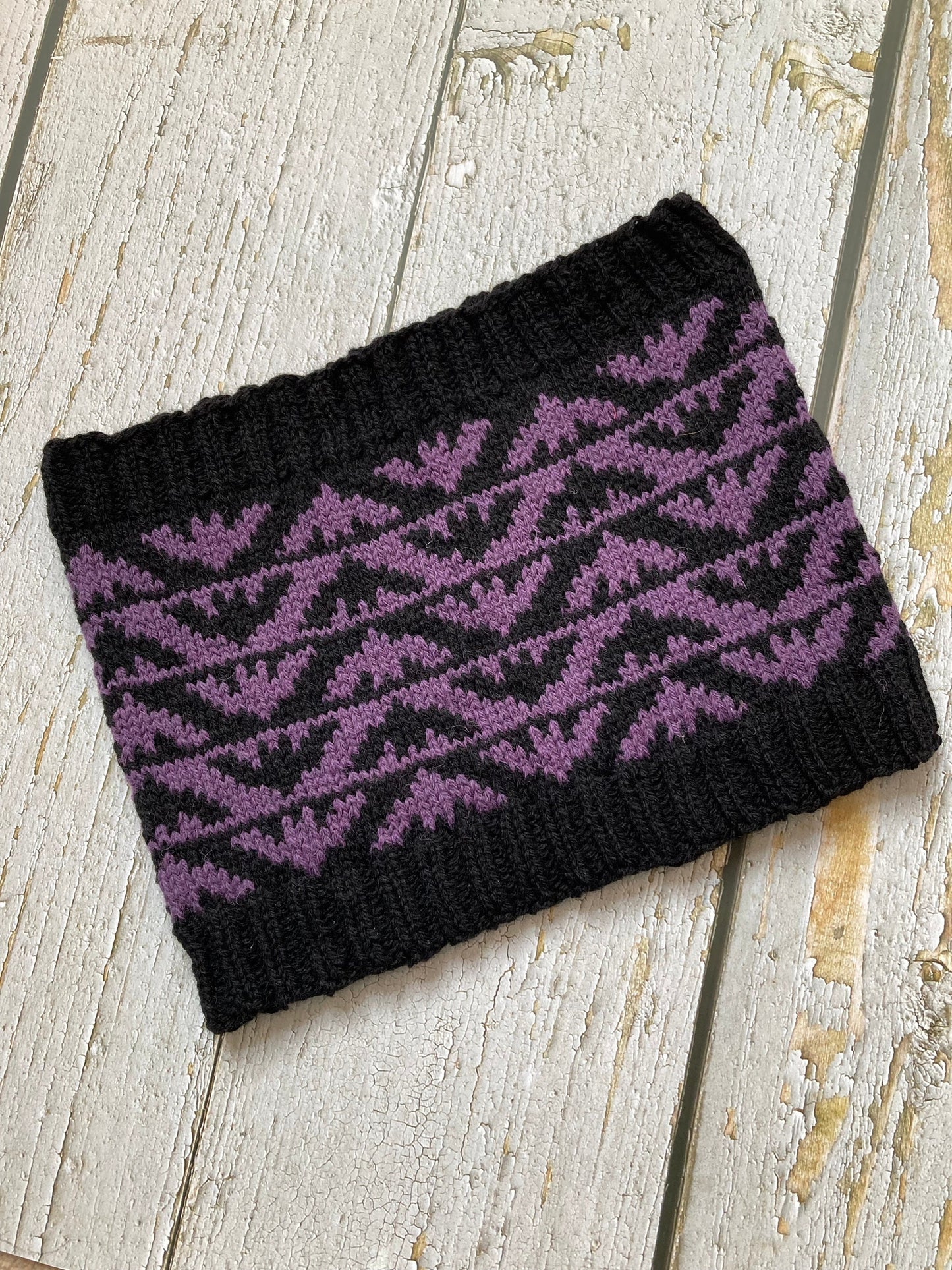 Bat Cowl Knitting Pattern Only, Halloween Goth Gothic, Stranded Colourwork Neck Warmer Scarf, Alternative, Winging It, Sport DK Aran Worsted
