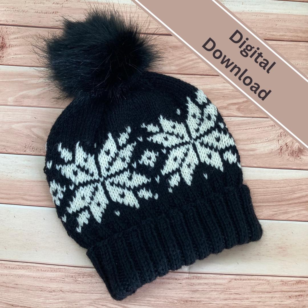 Selbu Hat Knitting Pattern Only, Star, DK Sport Aran Worsted Weight Norwegian Scandinavian Knitted Design, Northern Star.